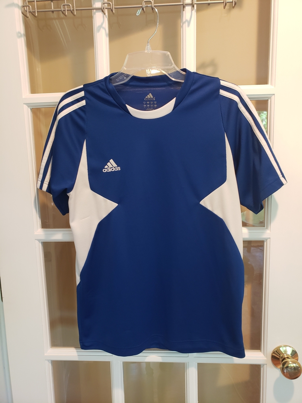 adidas Blue & White Soccer Jerseys/ Performance Tee Size : S